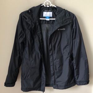 Womens Columbia rain jacket black xs